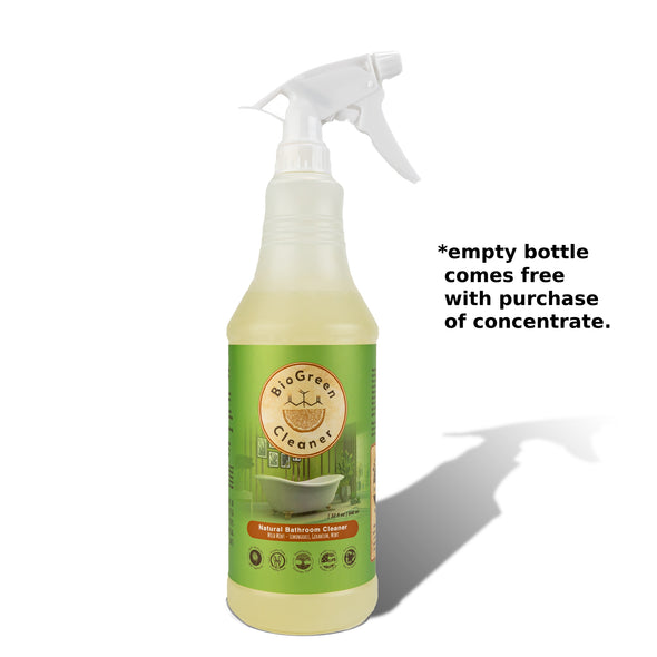 Bio Green Cleaner -  All Natural Bathroom Concentrate (Spray Bottle Included)