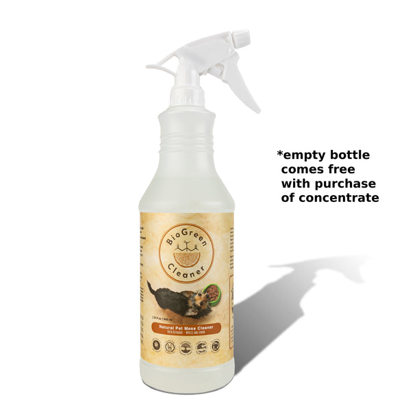 Bio Green Cleaner -  All Natural Pet Mess Concentrate (Spray Bottle Included)